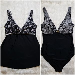 Lot of 2 One Piece Bathing Suits size 16